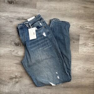 NWT KanCan‎ Jeans Womens Size 29 Distressed Boyfriend Denim Medium Wash